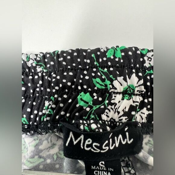 Messini Women's Black Palazzo Pants Pull On Front Flat Elastic Waist Size S - Picture 3 of 10